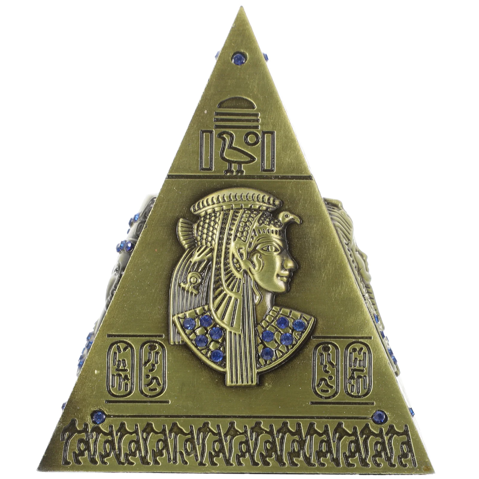 

Crafts Pyramid Metal Egypt Figurines Model Desktop Decoration Egyptian Work Ornament Miniature Statue
