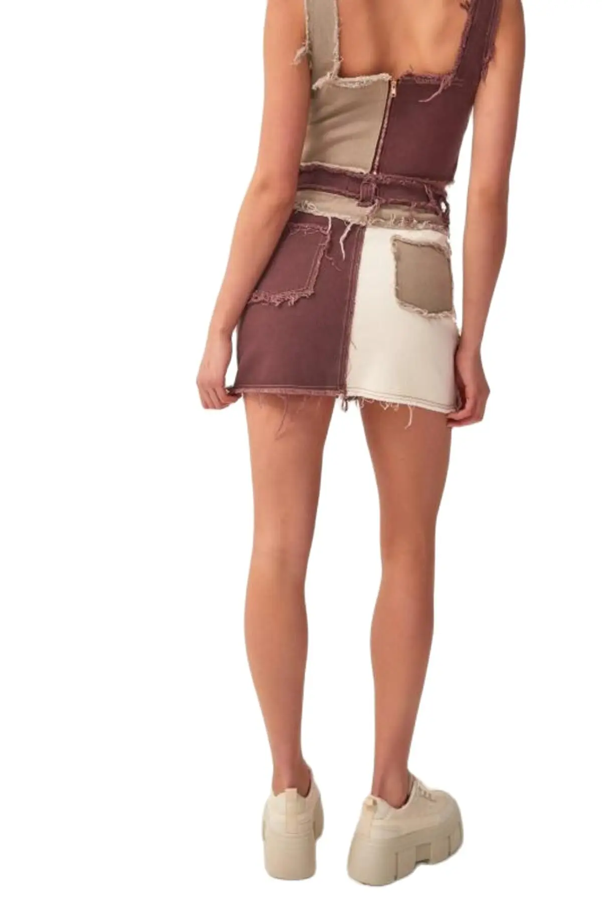 

Summer New Women'S Wrap Hip Splice Fashion Jeans Short Skirt Girls Patchwork High Waist Hip-Lifting Denim Mini Dress