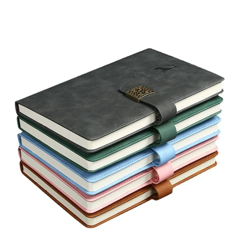 

Thickened A5 Imitation Leather Pu Notepad Student Office Meeting Business Deer Notebook