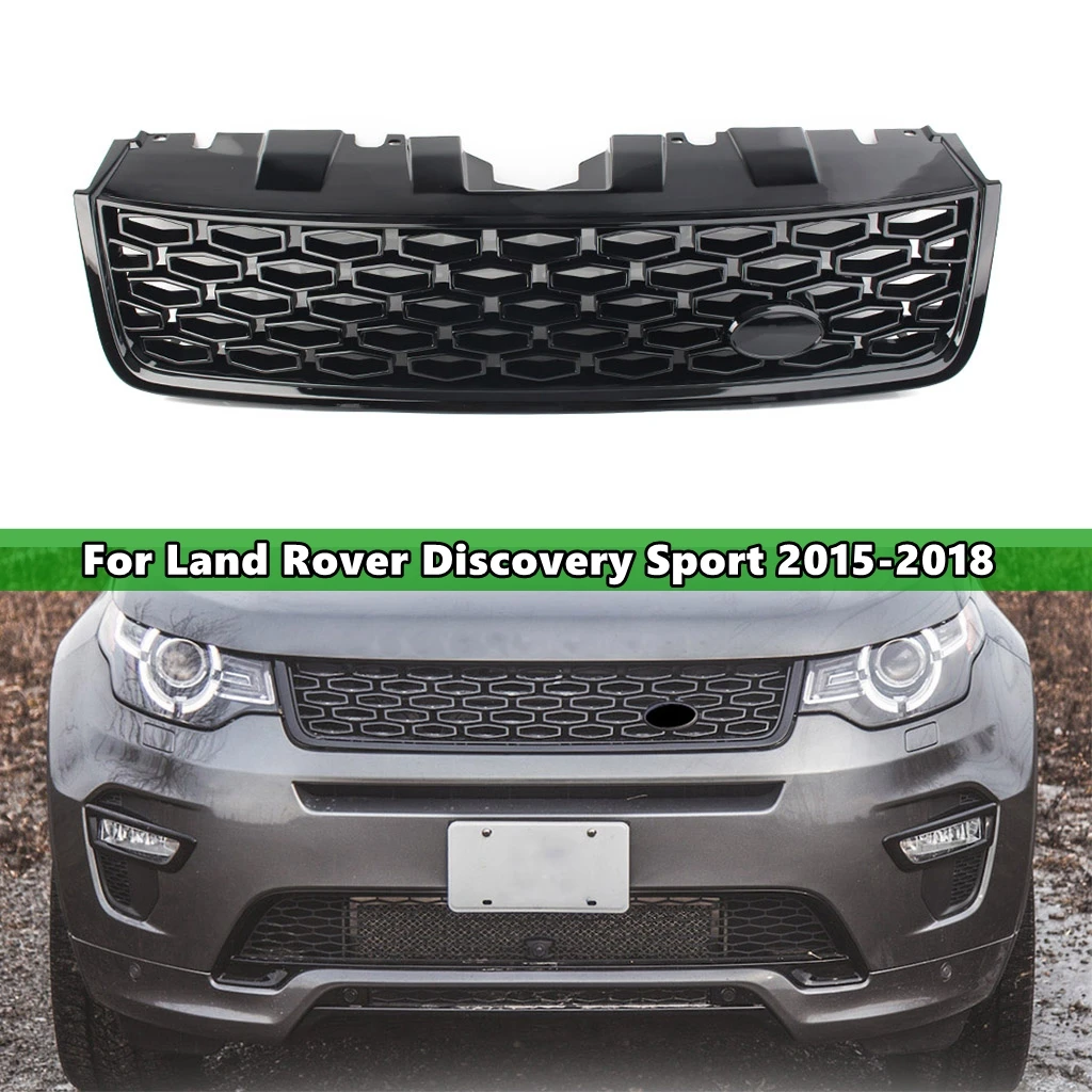 

1Pcs Car Front Bumper Upper Grille Racing Grill For Land Rover Discovery Sport L550 2015 2016 2017 2018 DSB w/ Emblem