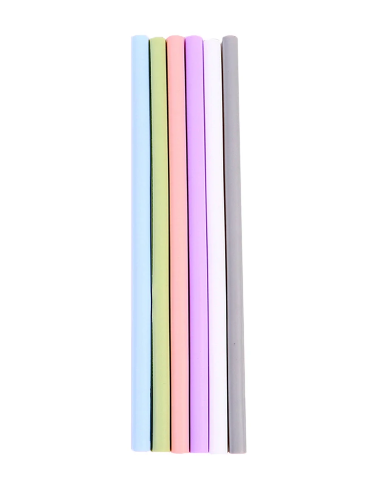 

6PCS Snap Silicone Straws Reusable Detachable Soft Drinking Openable Snap For Cups