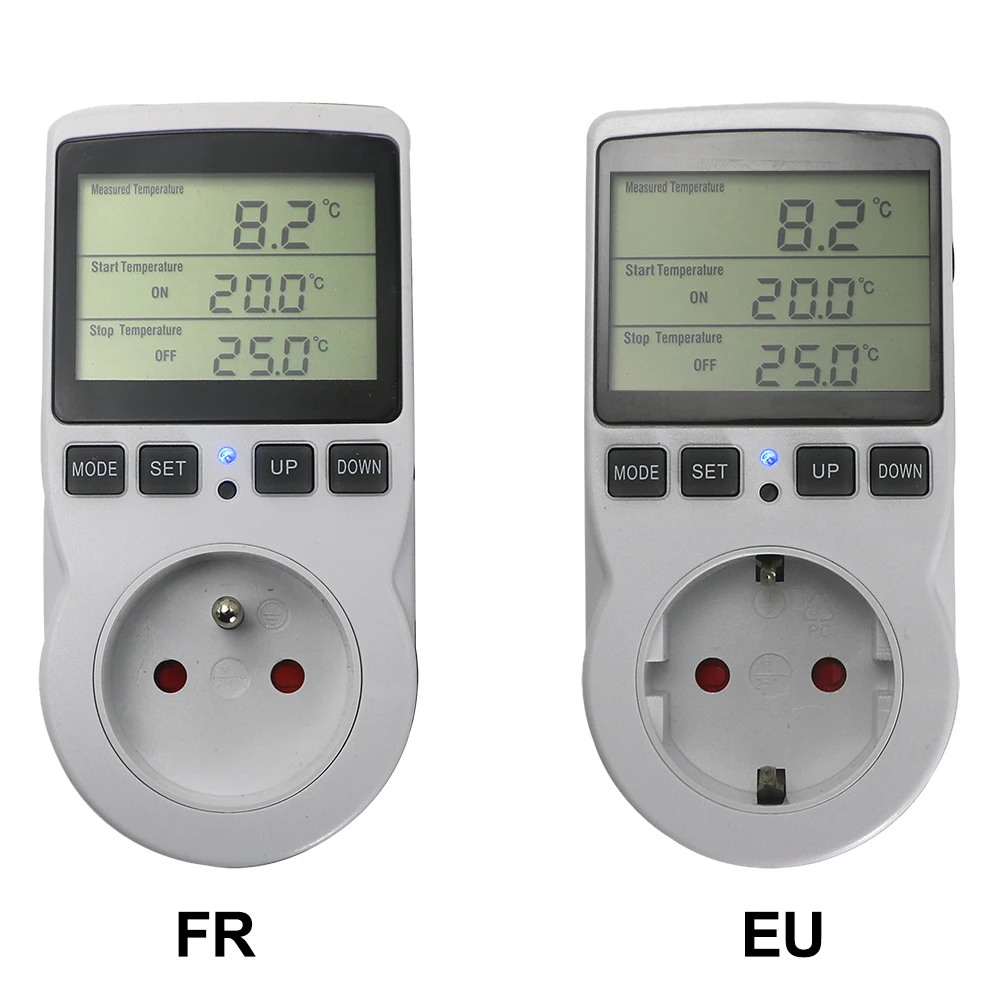 Minco Heat Digital Thermostat Socket Temperature Controller With Timer Switch Sensor for Incubator Underfloor Heating Mat Pad |