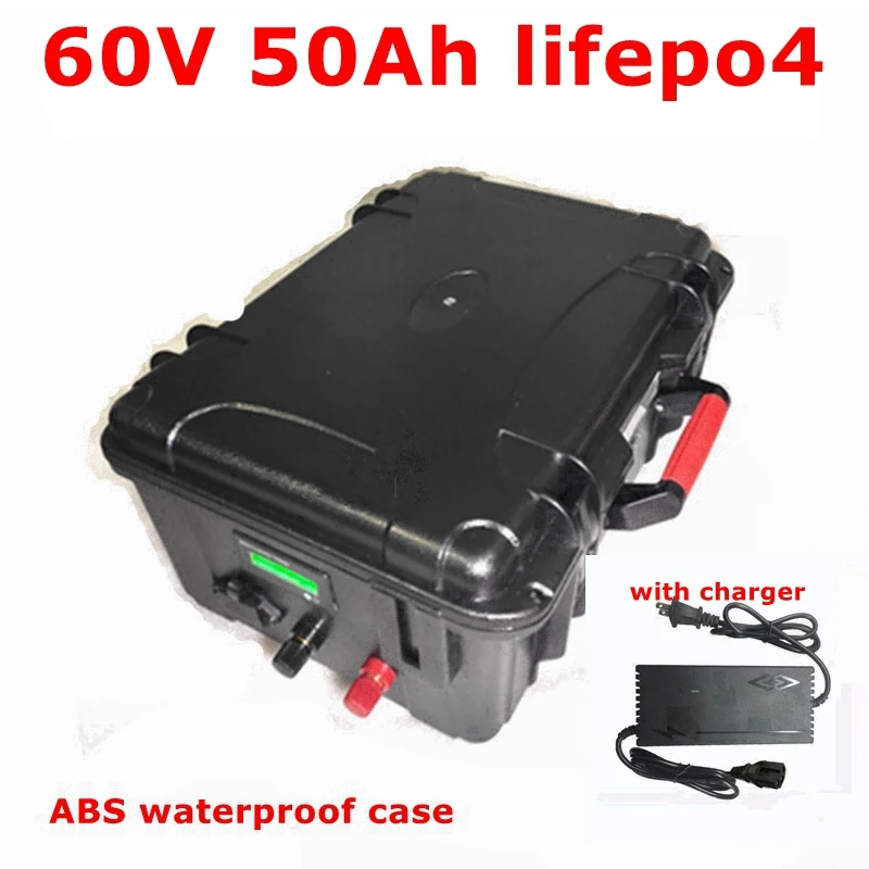 

MLG Водонепроницаемый 60 в 50 Ач lifepo4 литиевый аккумулятор BMS температурный дисплей для 3500 Вт Инвертор для скутера EV bike трехколесный велосипед + ...