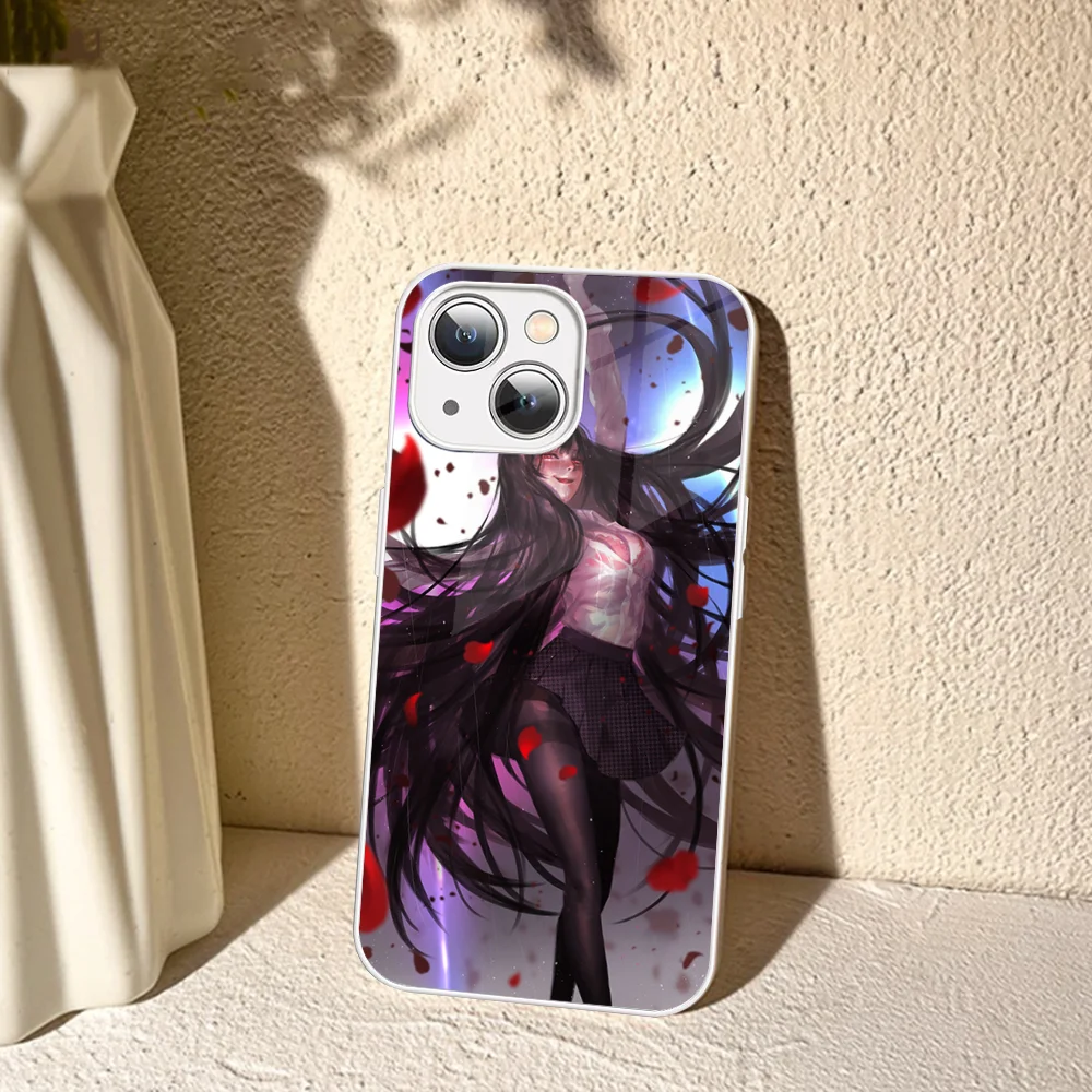 Kakegurui Jabami Yumeko Phone Case For iPhone 14 13 12 Mini 11 Pro XS Max X XR Plus Tempered Glass Cover