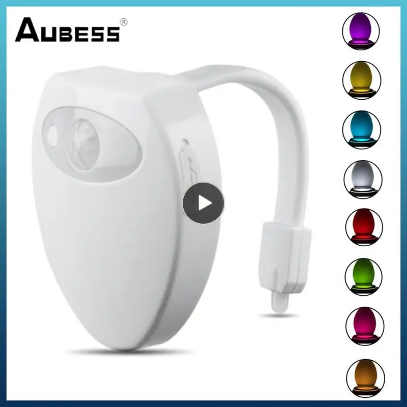 

1~8PCS PIR Motion Sensor Toilet Lights USB LED Colors Rechargeble Waterproof for Tiolet Bowl WC Luminaria Lamp For Bathroom