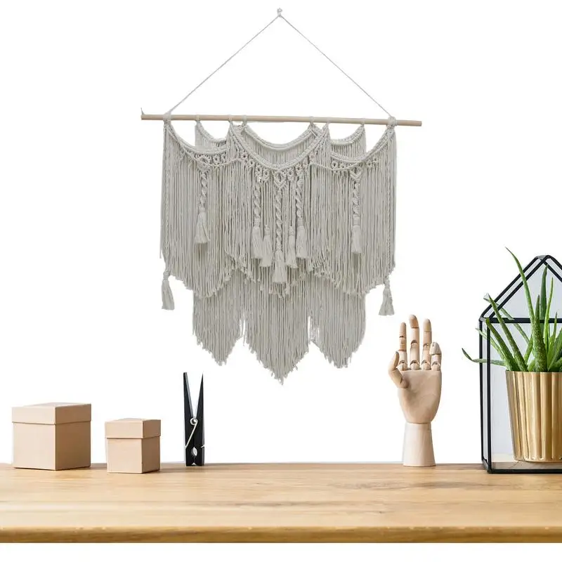 

Macrame Wall Hung Macrame Wall Hung Braided Leaves Decor With Tassels Board Pictures Hung Braided Leaves Wall Art Gifts For Girl