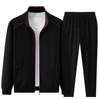 men sets fashion sporting two piece suit zipper sweatshirt sweatpants mens clothing 2 pieces sets solid tracksuit y989