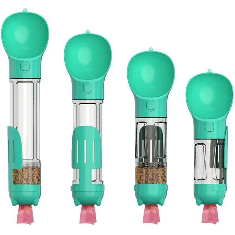 

4 в 1, многофункциональная портативная бутылка для воды для собак