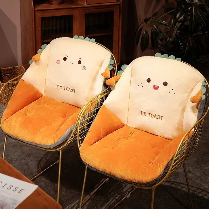 

Cute Toast Seat Cushion Soft Comfortable Warm Sitting Cushion For Chair Floor Home Decor Thickened Non-slip Winter Autumn