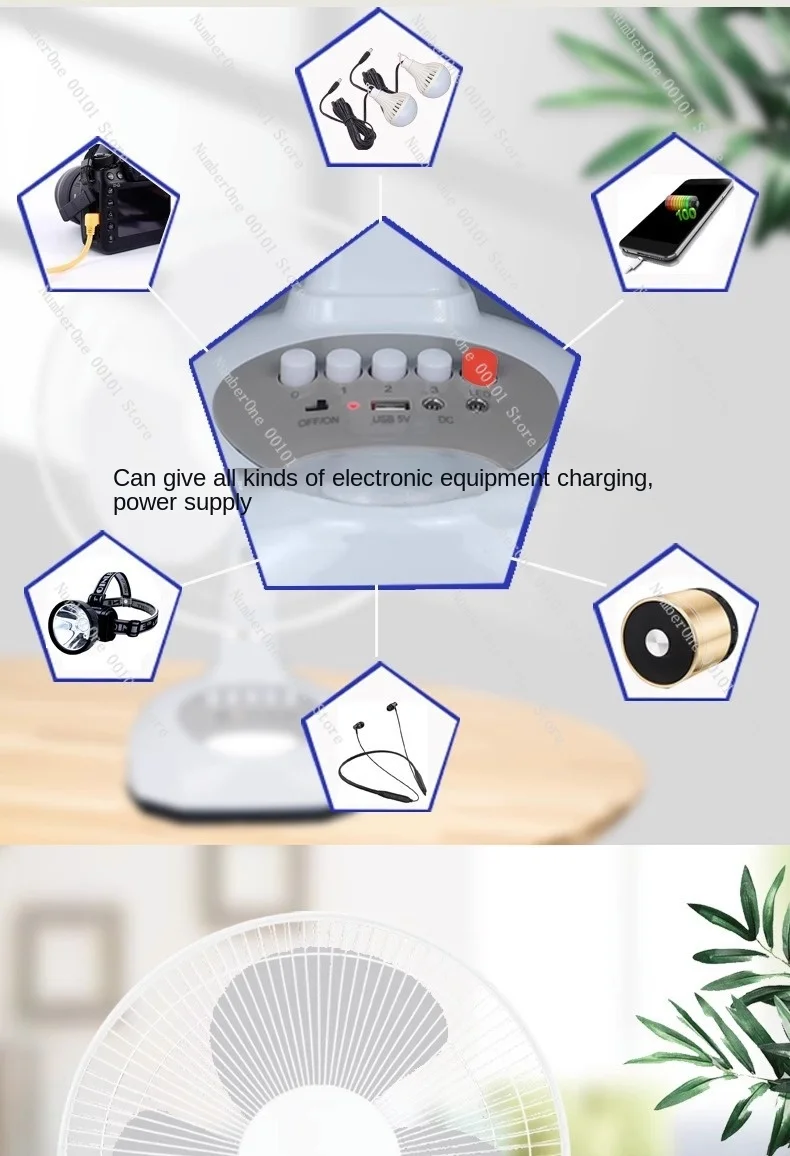 12-дюймовый Солнечный зарядный вентилятор для настольного компьютера из