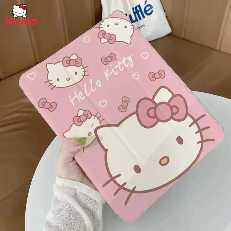 Новый тройной прозрачный чехол Sanrio Hello Kitty для Ipad с мультяшным принтом