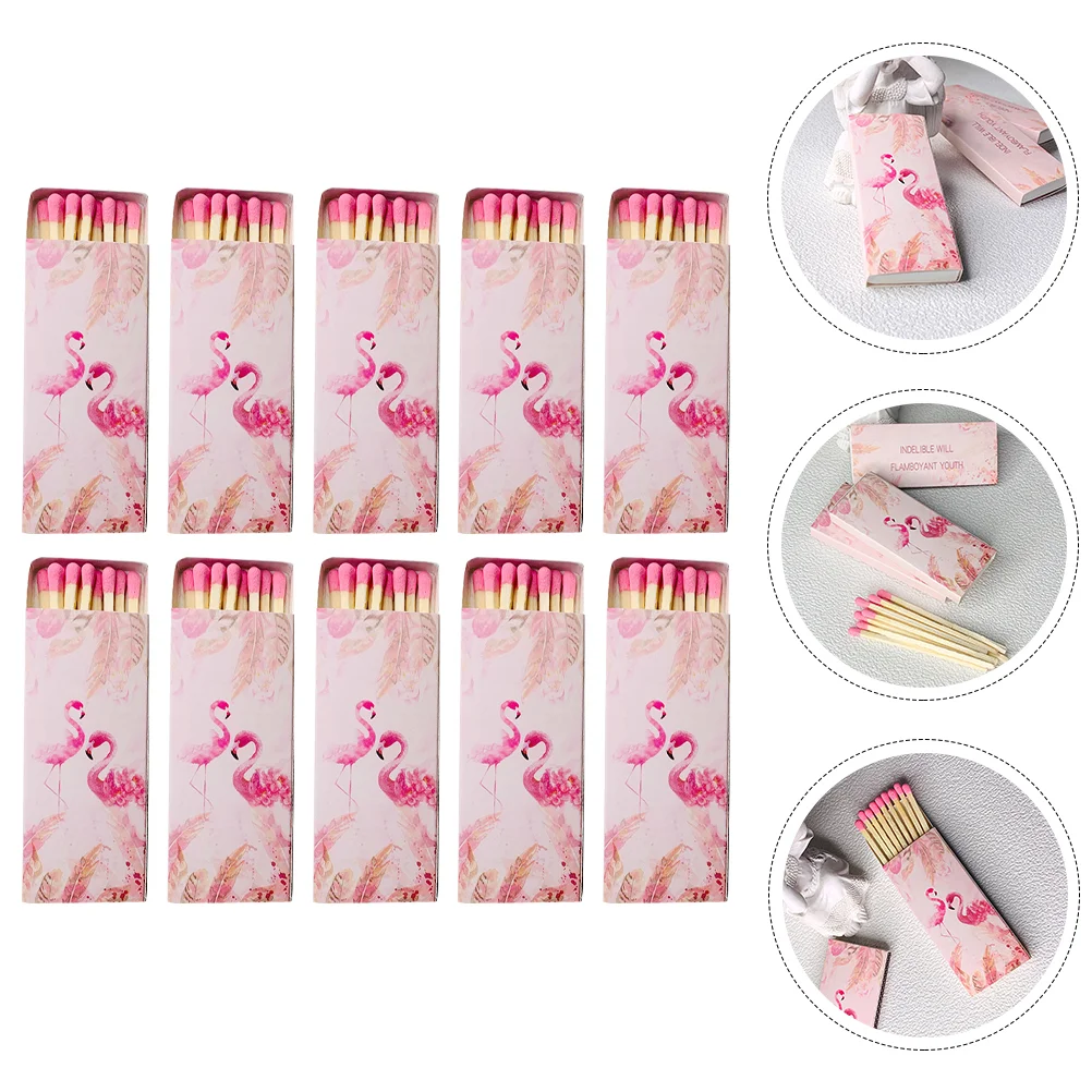 

10 Boxes Matches Present Wooden Matches Paper Match Box Aroma Candle Matches