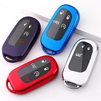 tpu car key case cover for jeep wrangler patriot grand cherokee compass for jeep protection key shell bag case