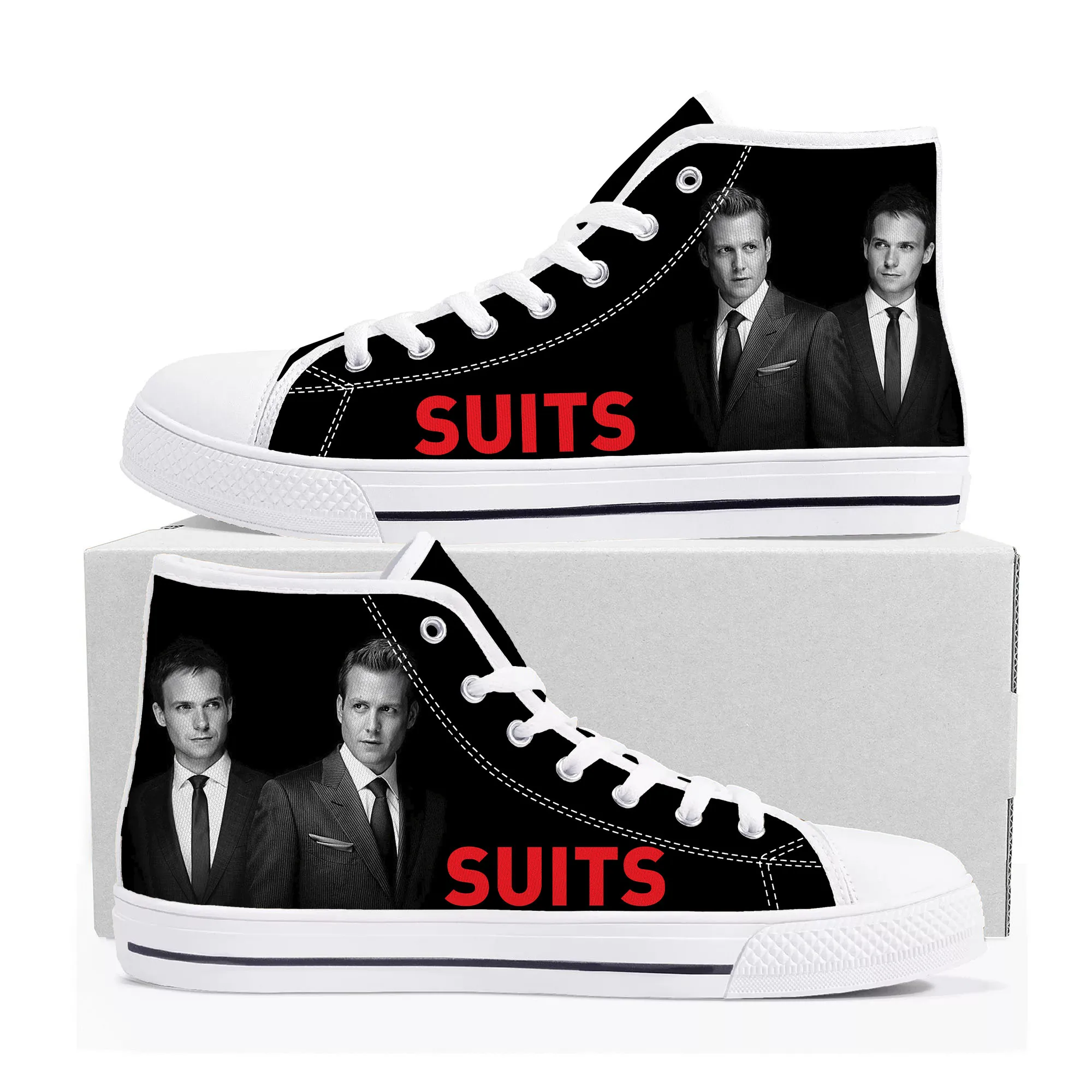 Tv Series High Top Sneakers Mens Womens Teenager High Quality Gabriel Macht Canvas Sneaker Couple Casual Shoe Custom Shoes
