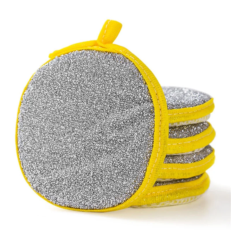 

5 шт., двусторонняя губка для мытья посуды, 2,5 см