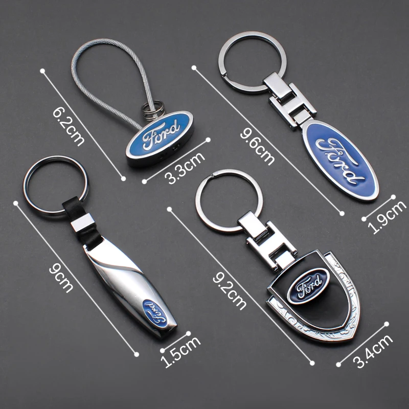 Фото Для Ford Focus 2 3 1 MK2 MK3 MK1 Fiesta Ranger Mondeo Fusion Kuga Металлический/кожаный брелок с логотипом автомобиля, брелок для ключей, аксессуары №3