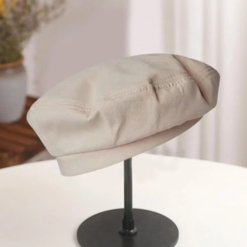 

Модный Дамский берет головной убор Женская шапочка дышащий Однотонный женский берет декоративный