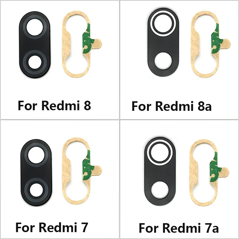 

10 piece For Xiaomi Redmi 7 7a 8 8a Rear Back Camera Glass Lens Replacement Parts with Glue Sticker