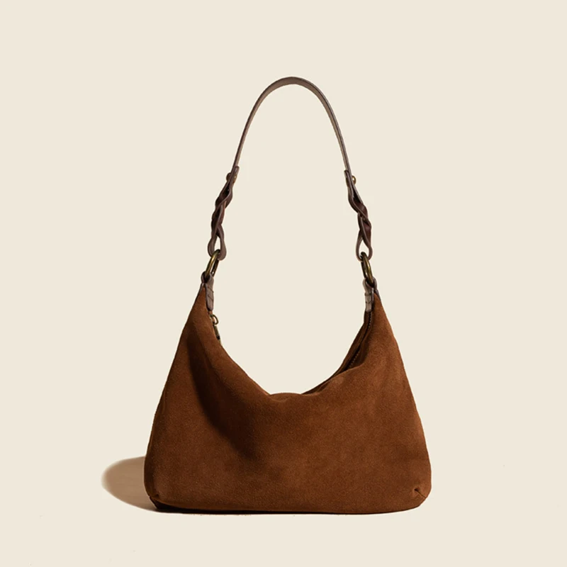 

Ladies bag new fashion female niche head layer cowhide armpit bag senior sense handbag simple shoulder crossbody bag