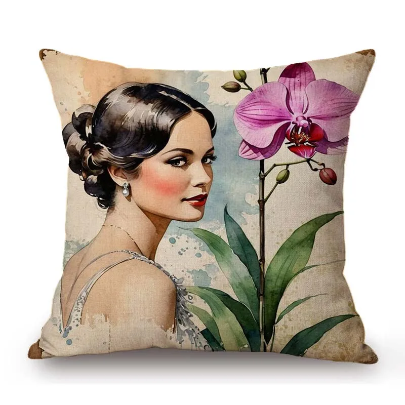 Винтажный постер для красивой леди Постер дома с фиолетовыми орхидеями