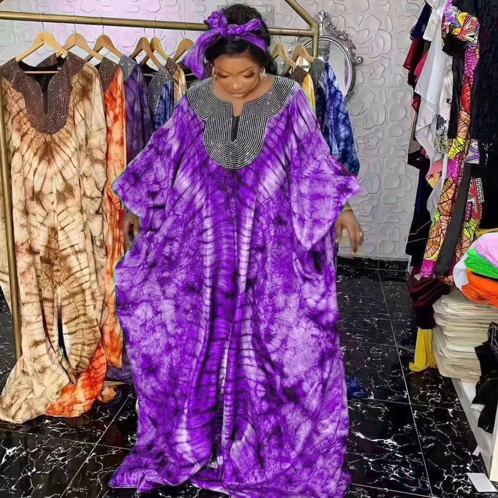 

African Nigeria Turkey Clothing For Women Boubou Dubai Muslim Abayas Wedding Party Traditional Ankara Outfits Gowns And Scarf