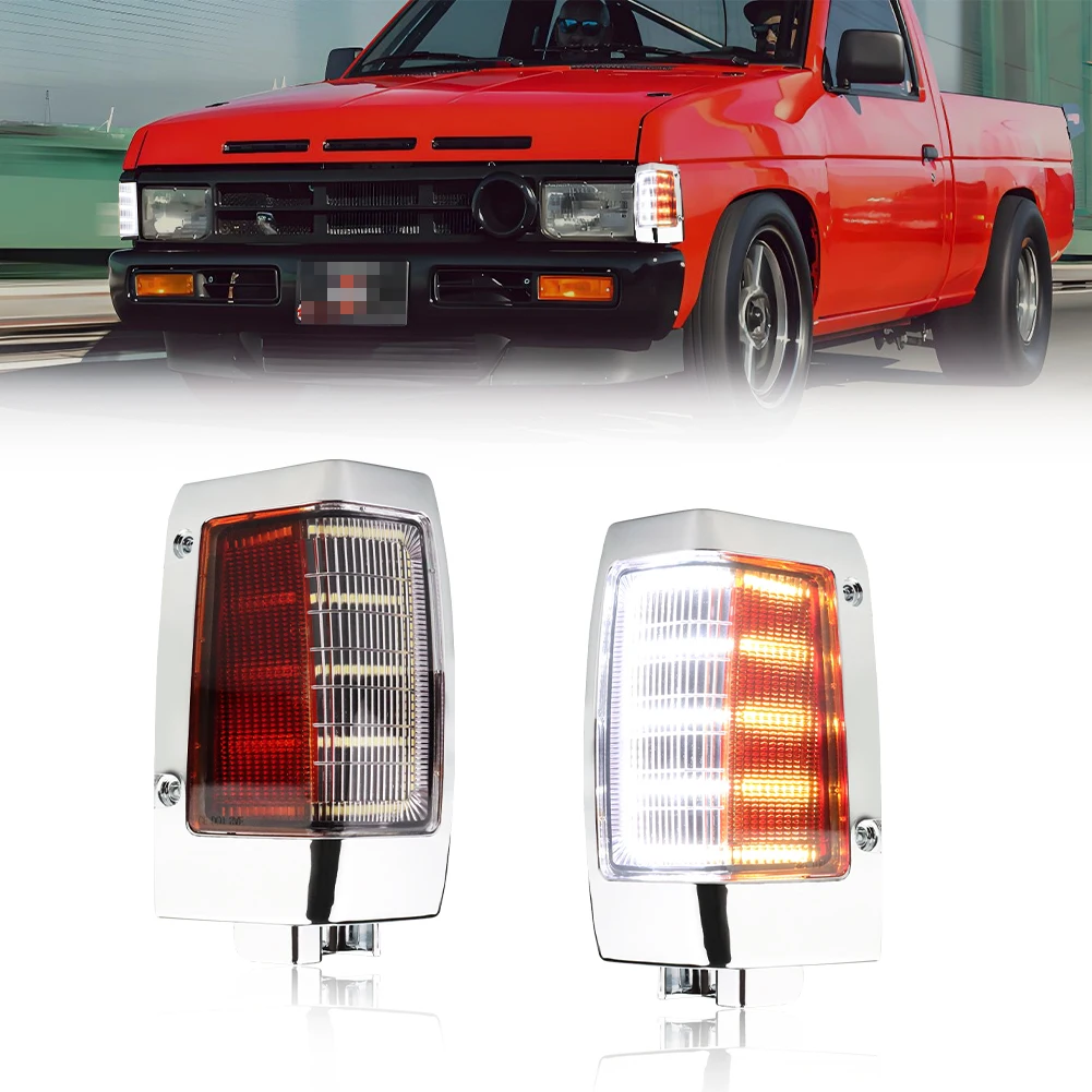 

Комплект Из 2-х Передних Угловых Габаритных Фонарей С LED-подсветкой Для Nissan D21 Pickup 1990-1997 Годов Выпуска - Двойная ...