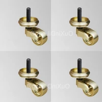 4pcs antique 1inch brass furniture casters sofa table chairs move mute pulley universal roller brass wheels hardware parts dc152