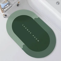 4060cm nordic minimalist crystal velvet cushion bathroom toilet water absorbing quick drying foot pad oval floor mat door mat