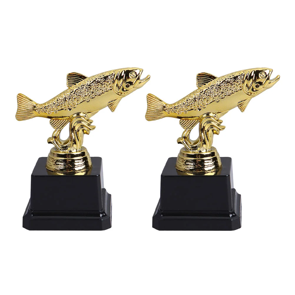 

2 Pcs Children's Trophy Creative Fish Football Game Awards Plastic Sports Competition Cup Trophies