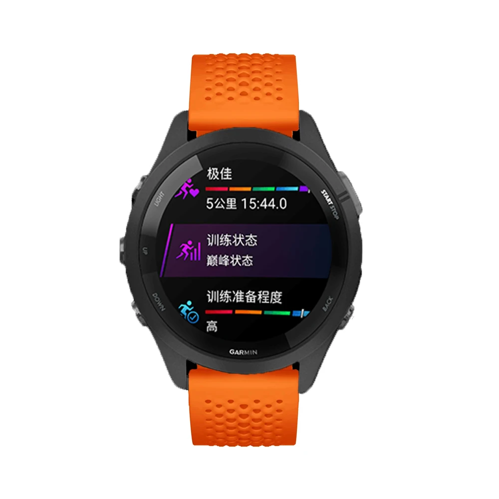 Силиконовый ремешок 20 мм 22 для Garmin Forerunner 965 955 165 255 265 55/Venu 3-2 дышащий удобный