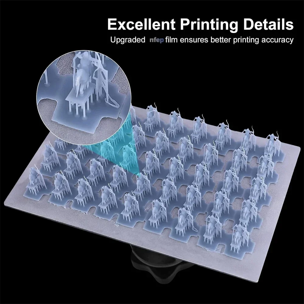 Фото Пленка VOLFAN PFA, 2 шт., 13 дюймов, 390x263x0,127 мм, пленка NFEP для 3D-принтеров ANYCUBIC Photon M7 Max, M3 Max, ELEGOO Jupiter SE/Jupiter 2 №4