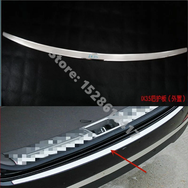 

Stainless Steel Rear Door Bumper Protector sill plate Trunk Tread Plate Trim for 2010-2017 Hyundai ix35 car accessories