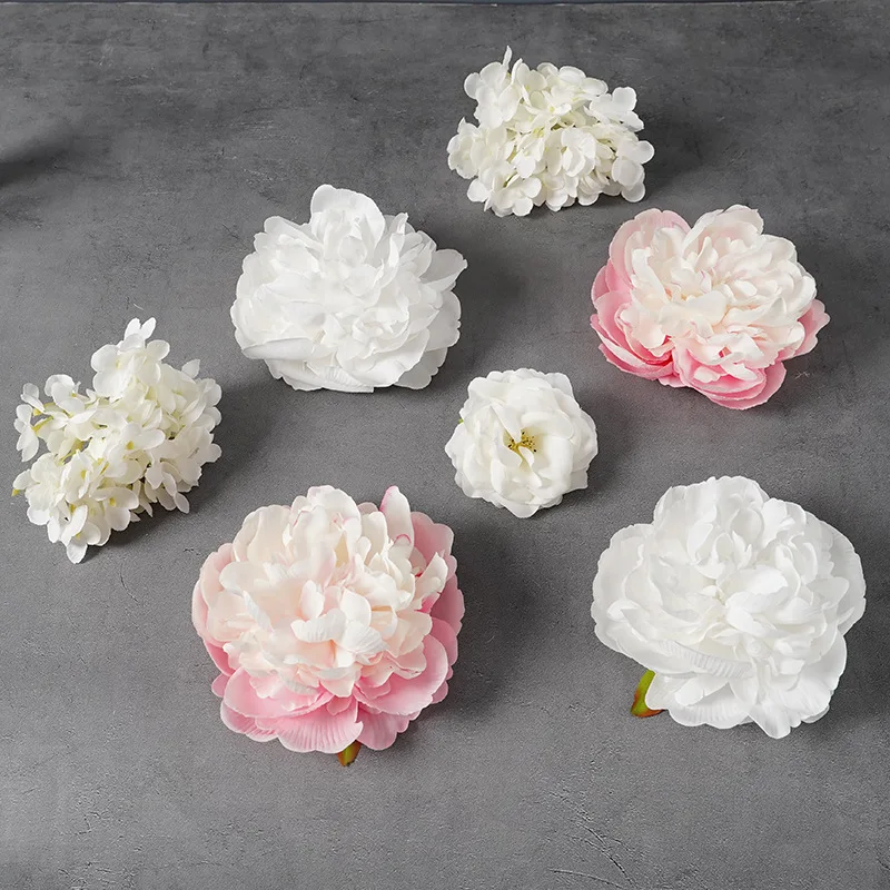 

Wedding Decoration Simulation Silk Wrist Flower Rose Head Indoor DIY Hydrangea Photography Props Backdrop Arch Wall Home Supply