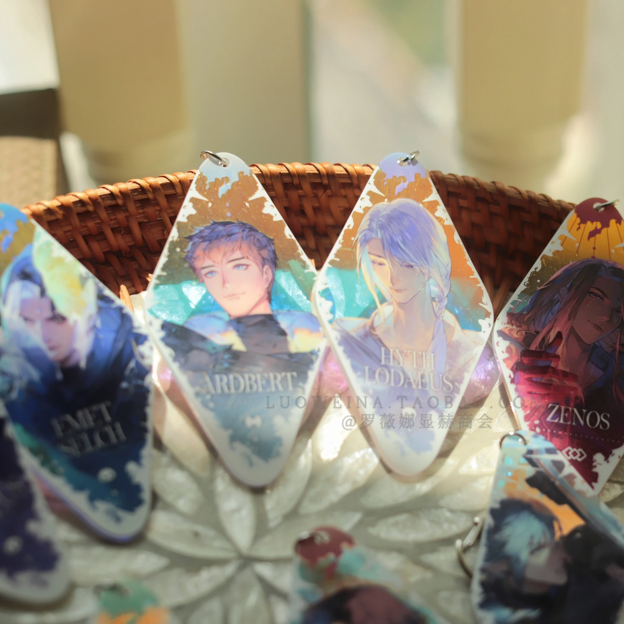 Игра Периферийные устройства Haurchefant Hythlodaeus Zenos Venat Акриловый брелок для ключей