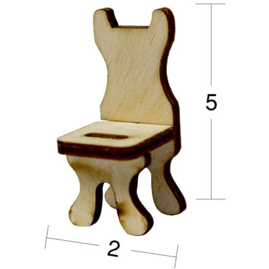 Миниатюрный стул MN10, Неокрашенная миниатюрная НЕОБРАБОТАННАЯ древесина Миниатюрный стул MN10, Неокрашенная миниатюрная НЕОБРАБОТАННАЯ древесина