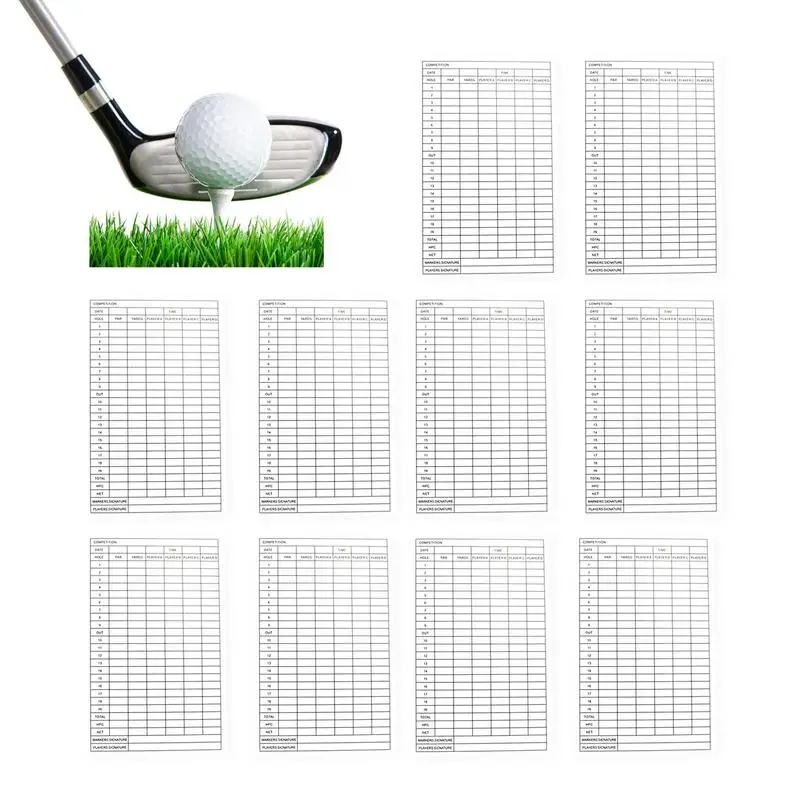 Golf Score Card Sheets Track Golf Stats Stat Tracking Scorecards 3.9x6 Inch Score Keeper Card Tracking Record Stat Card Golf