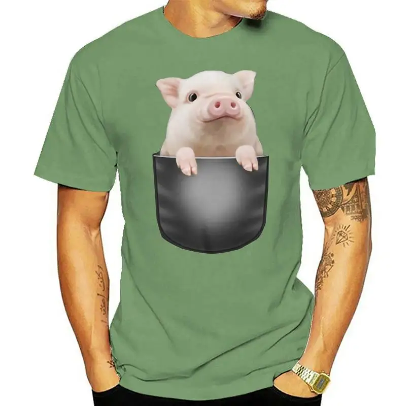 

Men T Shirt Pig- Pocket Piggy- T Women T-Shirt