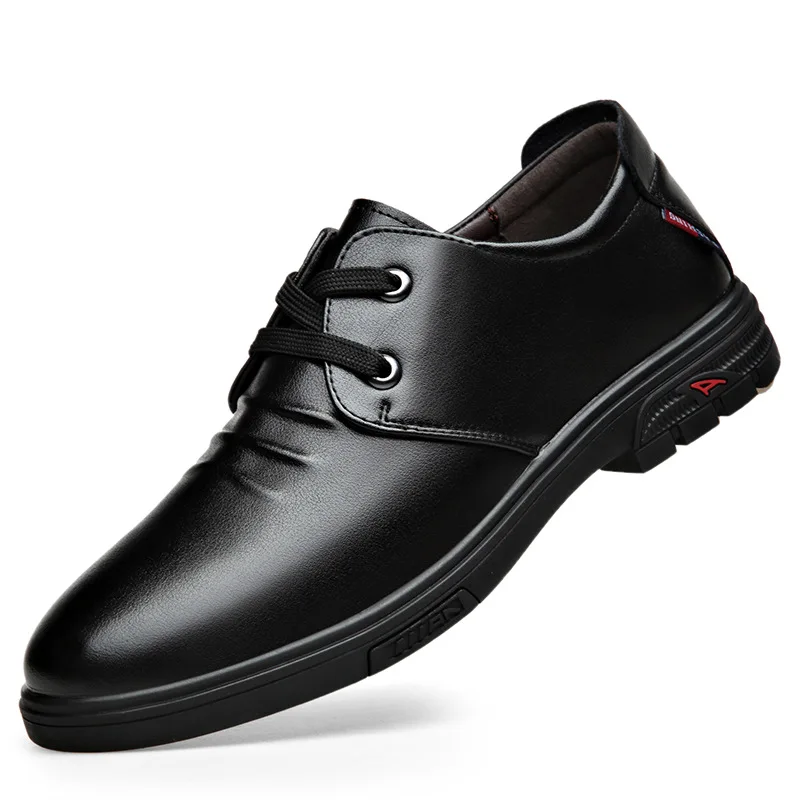 

2022 Spring New Men's Shoes Casual Business Cowhide Leather Shoes Soft Bottom Breathable British Middle-aged Shoes for Men