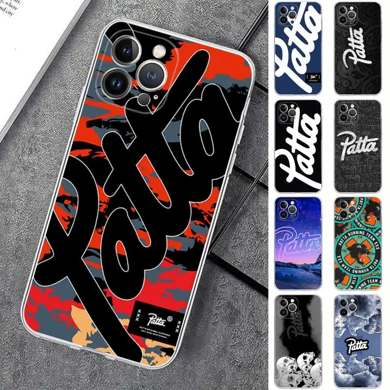 

Fashion P-patta Phone Case For iPhone 14 13 12 Mini 11 Pro XS Max X XR SE 6 7 8 Plus Soft Silicone Cover