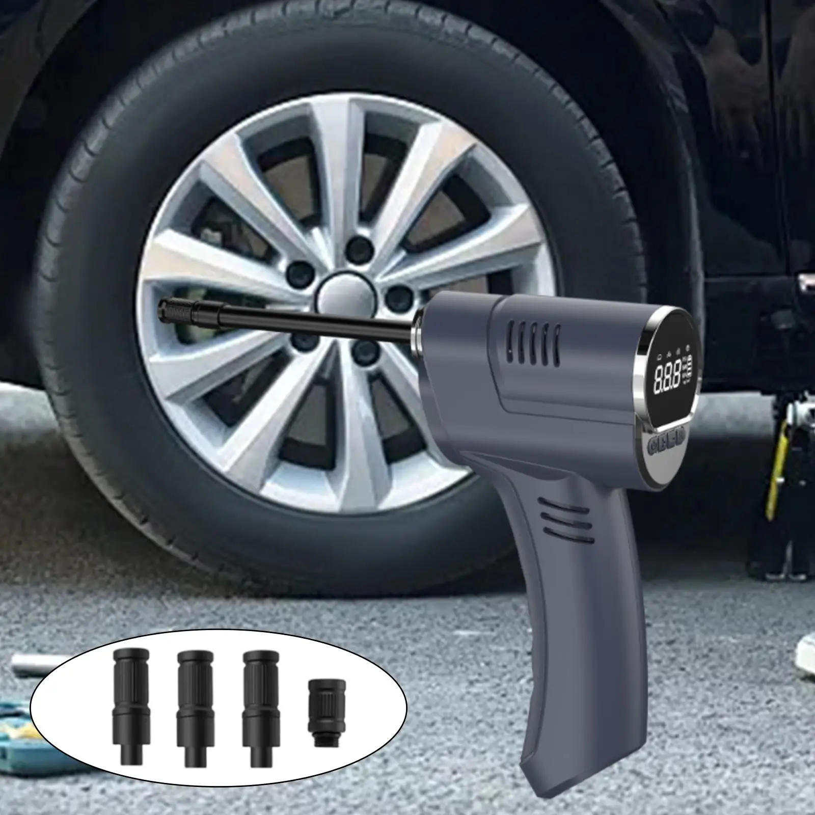 

Cordless Electric Digital Tire Pump Car Tire Inflator Durable Digtal Display