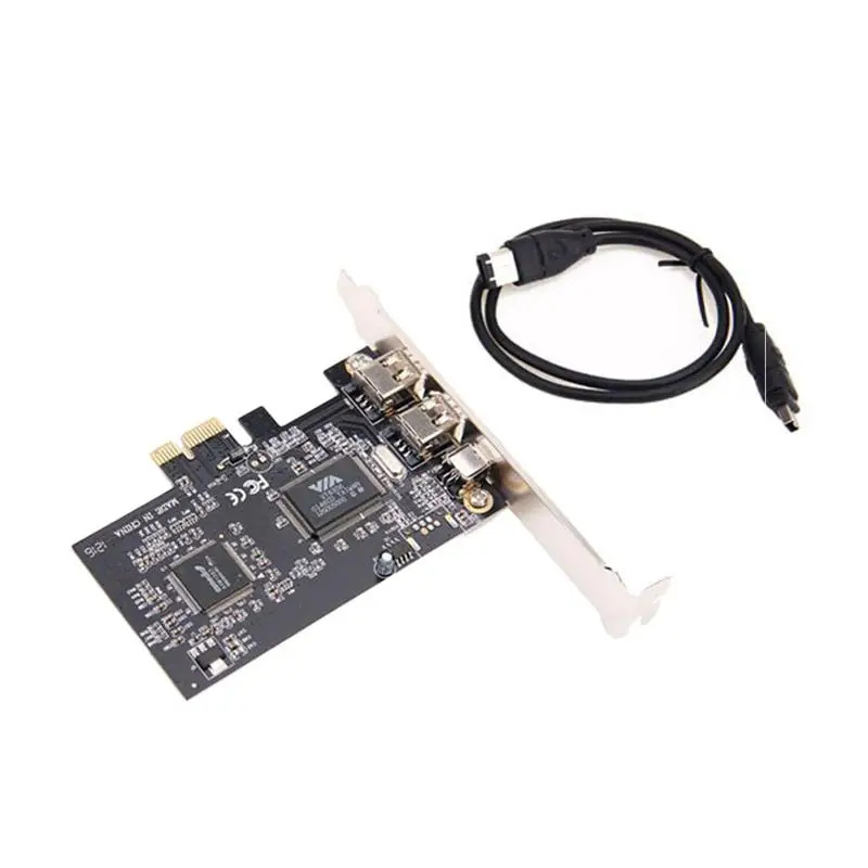 PCIe к 1394 3 порта Firewire с низкопрофильным кронштейном и кабелем для настольного ПК |