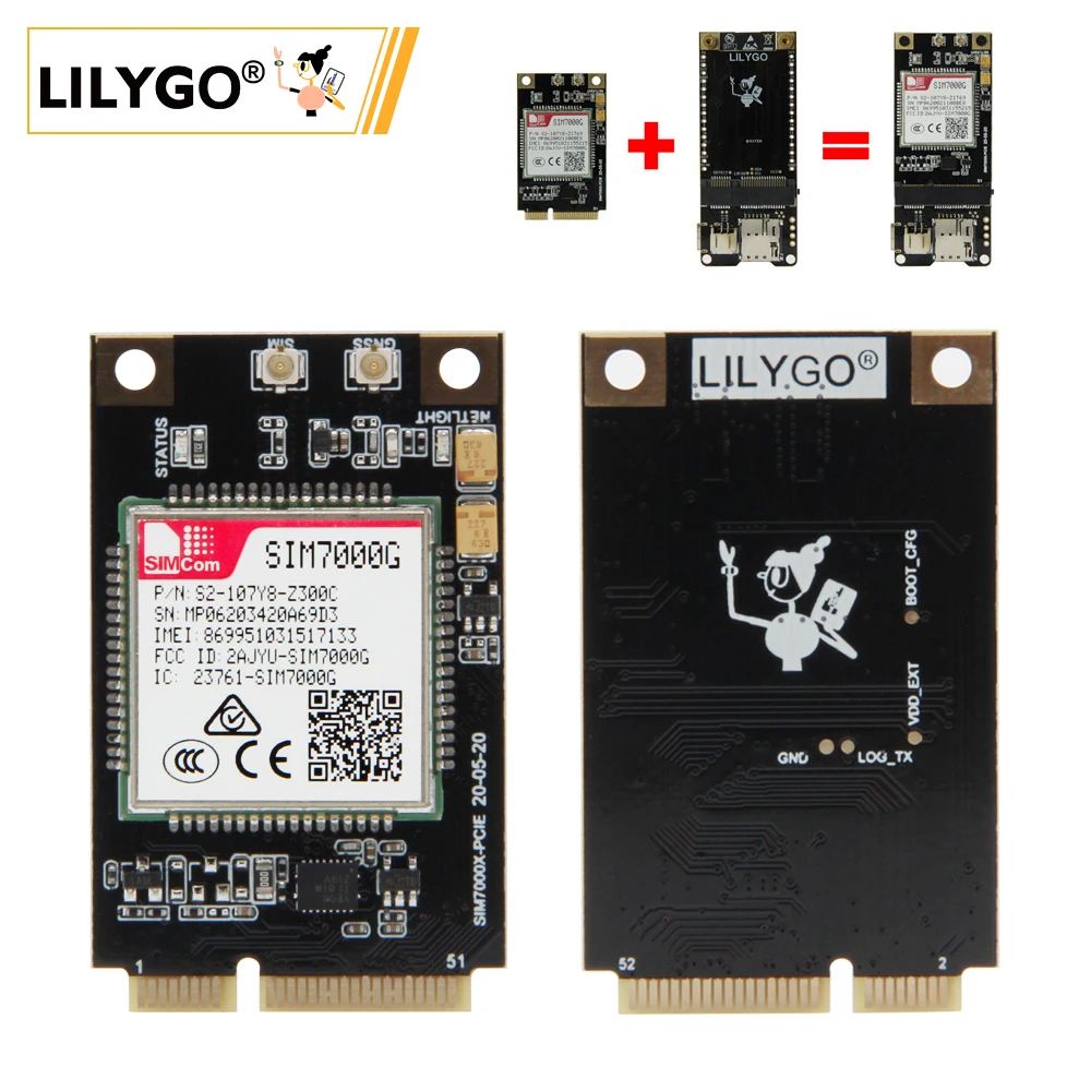 LILYGO® TTGO T-PCIE SIM7000G SIM7000A SIM7000E SIM7000JC Wireless Module ESP32 WIFI Bluetooth Composable Development Board