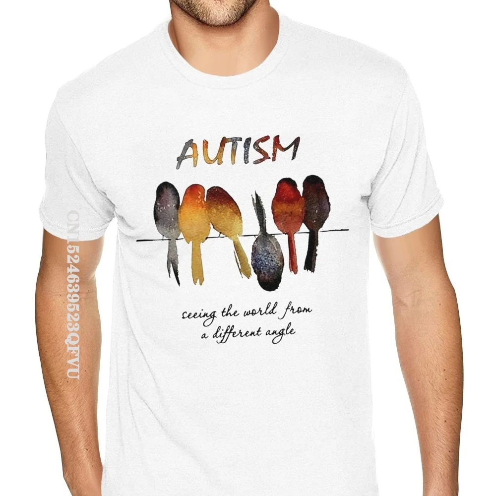 Дешевая футболка для осведомленности об аутизме с графическим рисунком Мужская