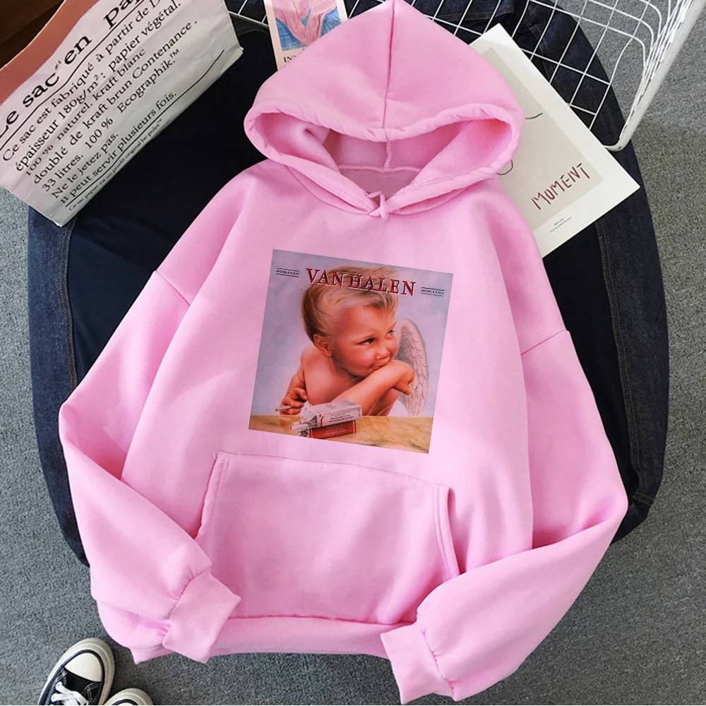 

Van Halen hoodies women Fleece aesthetic sweatshirts women aesthetic pulls