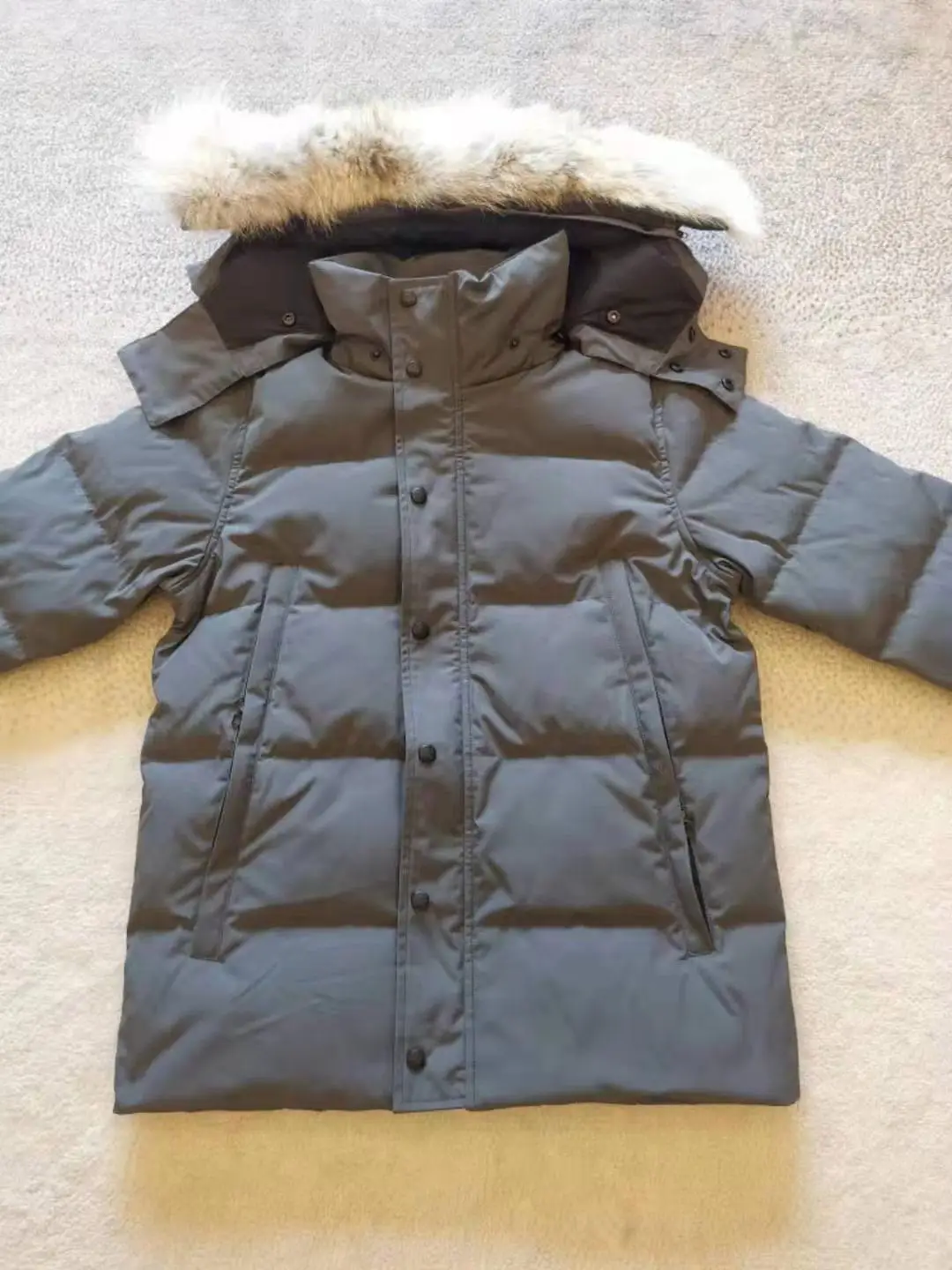 Top Mens Down Jacket G Coat Real Big Wolf Fur C Wyndham Overcoat Clothing Casual Fashion Style Winter Outerwear Outdoor Parka