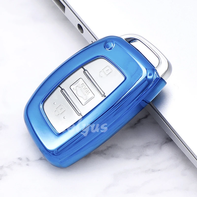 

Plating TPU + PC Car Key Case Cover for Hyundai ix30 ix35 ix20 i40 Tucson Elantra Verna Sonata Key Shell Auto Accessories