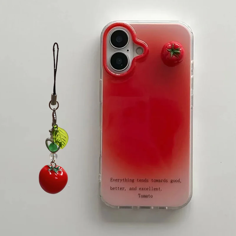 Фото Чехол для телефона Ins Red Retro Tomato для Samsung Galaxy A37 A57 A17 A07 A56 A36 A26 A73 A55 A54 A53 A52 A34 A33 A23 A14 A13 4G 5G №2