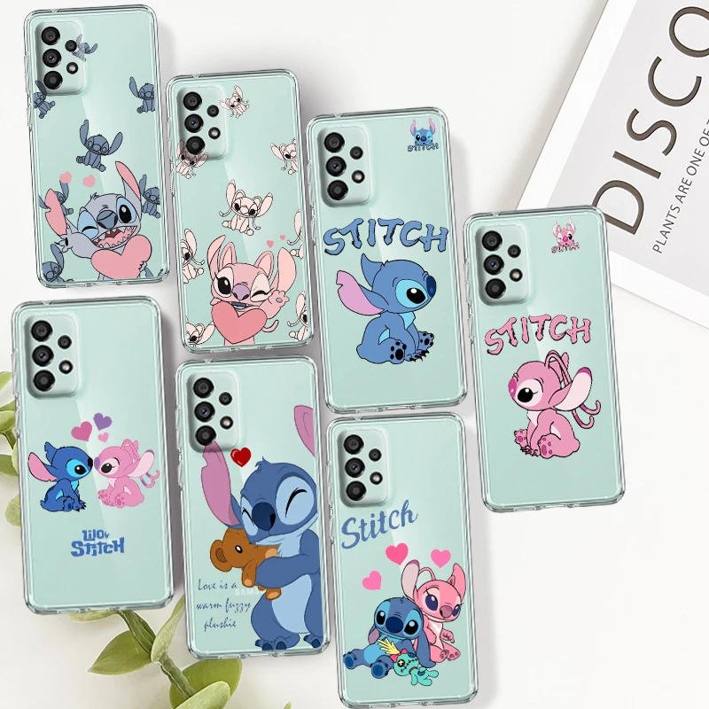 

Lilo Stitch Disney Couple For Samsung A14 A54 A34 A73 A53 A33 A23 A13 A32 A72 A52 A32 A22 A03 Soft Transparent Phone Case Fundas