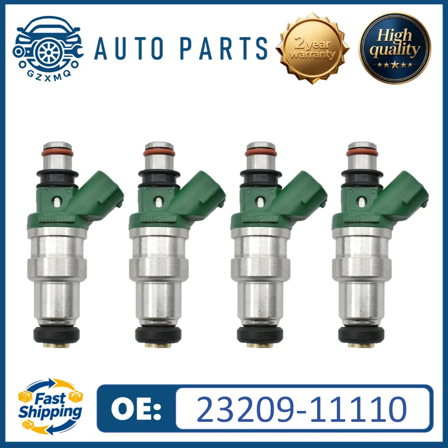 Фото 4 шт. топливных форсунок 23209-11110 для Toyota NA Tercel 1994, Paseo 1994-1995, 1.5L 5E-FE # 23250-11110 №1