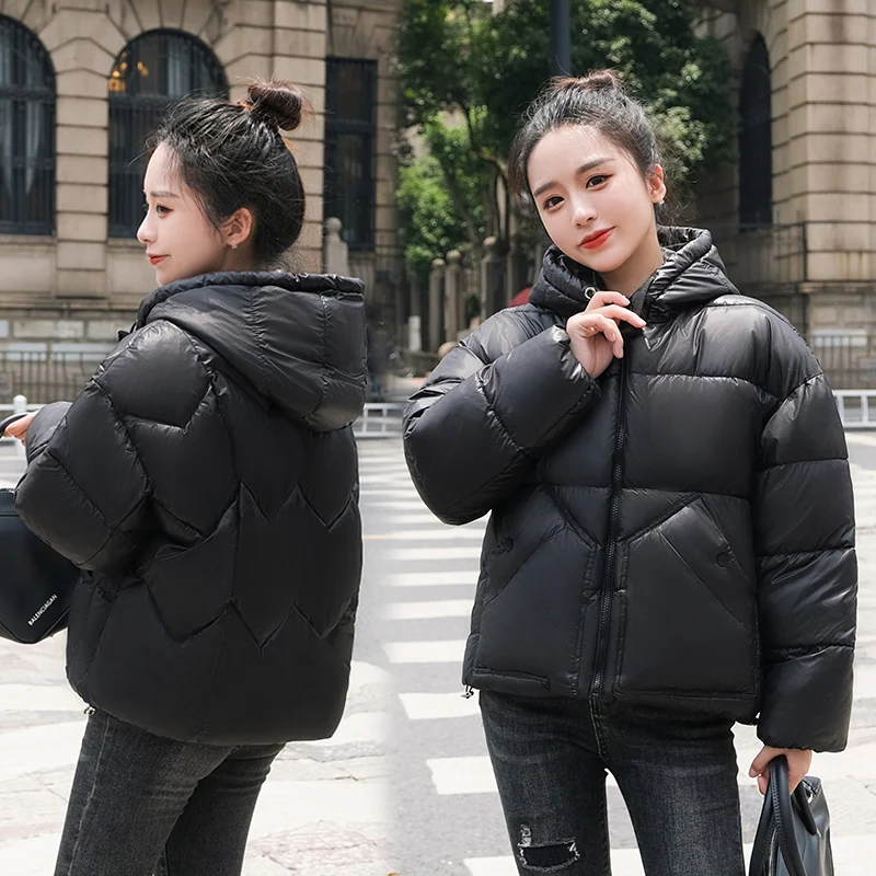 Coats Woman Winter 2023 New Fashion Down Jacket Women's Mid-Length Warm College Style Jacket Casual Loose Coats